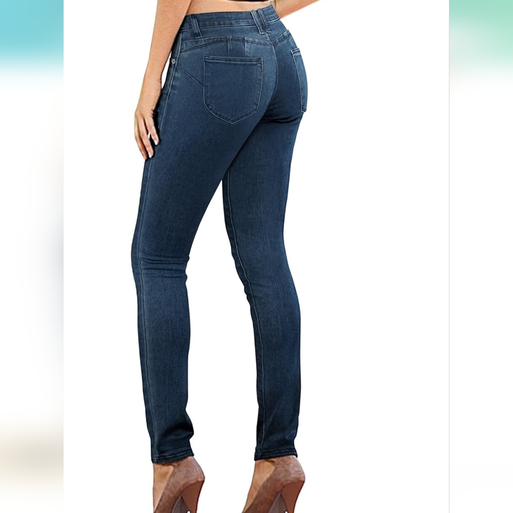 15S NWT Hybrid & Company Women's Butt Lift Super Stretch Skinny Denim Yoga Jeans